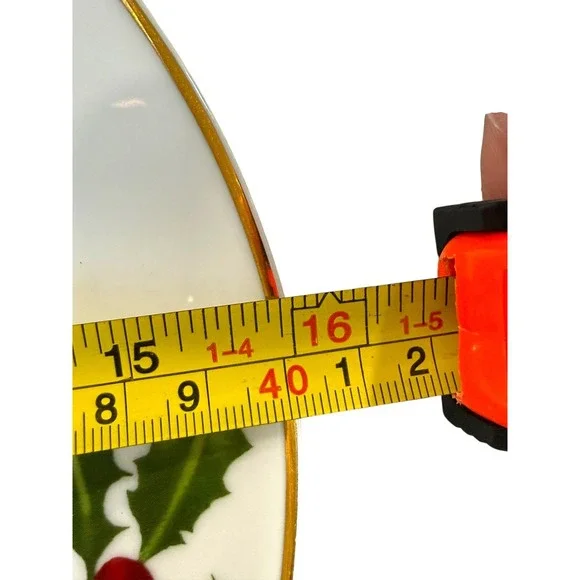 Better Homes Gardens Holiday 2009 Serving Platter Porcelain 15.5" Holly Berries - Picture 7 of 8